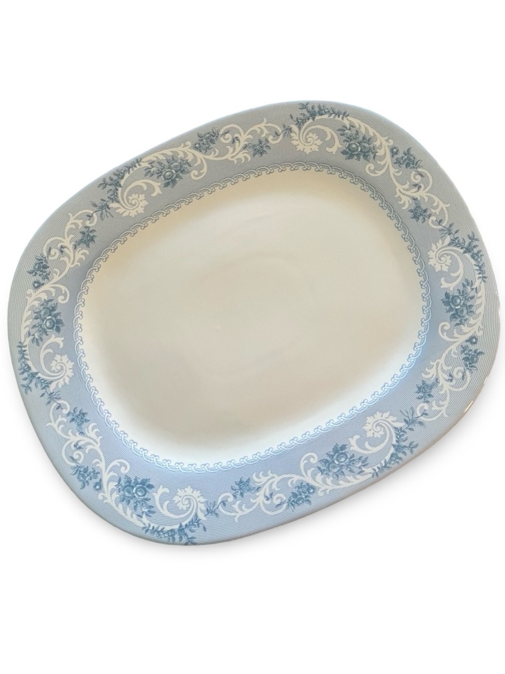 Blue White Pamela Scurry’s Homestead Collection Turkey Platter 16” x 19.5”